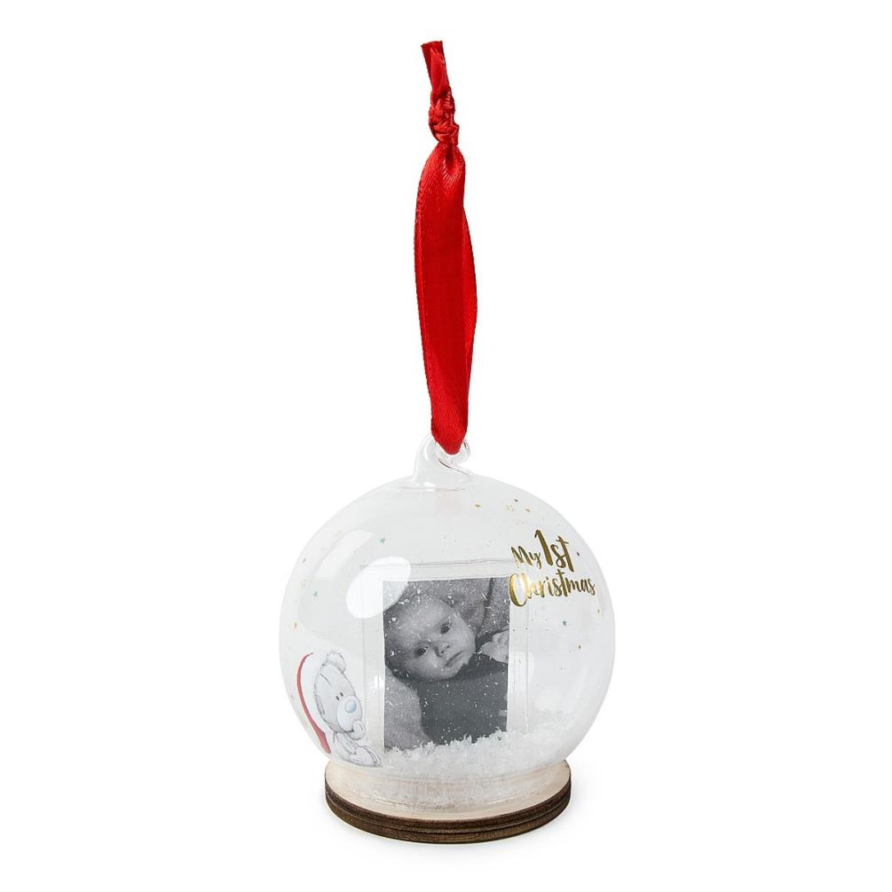 My 1st Christmas Tiny Tatty Teddy Photo Bauble Tree Decoration Extra Image 2